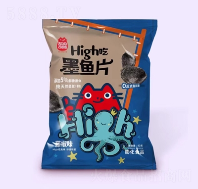 喜盈盈墨魚片膨化食品藤椒味40g