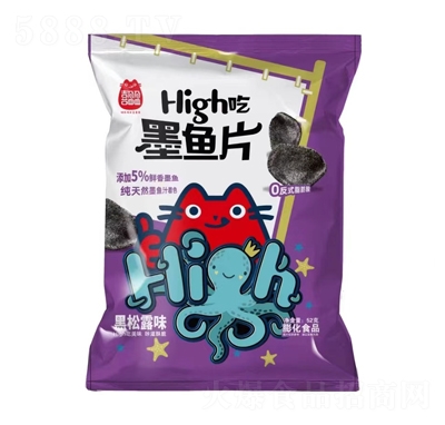 喜盈盈墨魚片膨化食品黑松露味40g