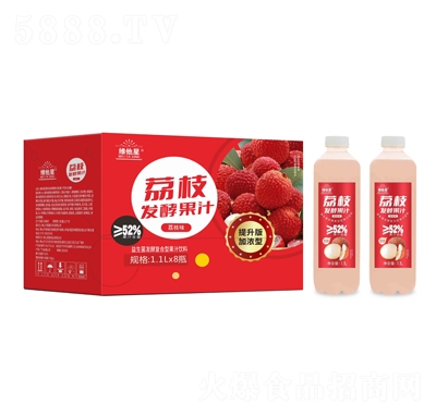 維他星荔枝味益生菌發(fā)酵復(fù)合型果汁飲料1.1LX8瓶